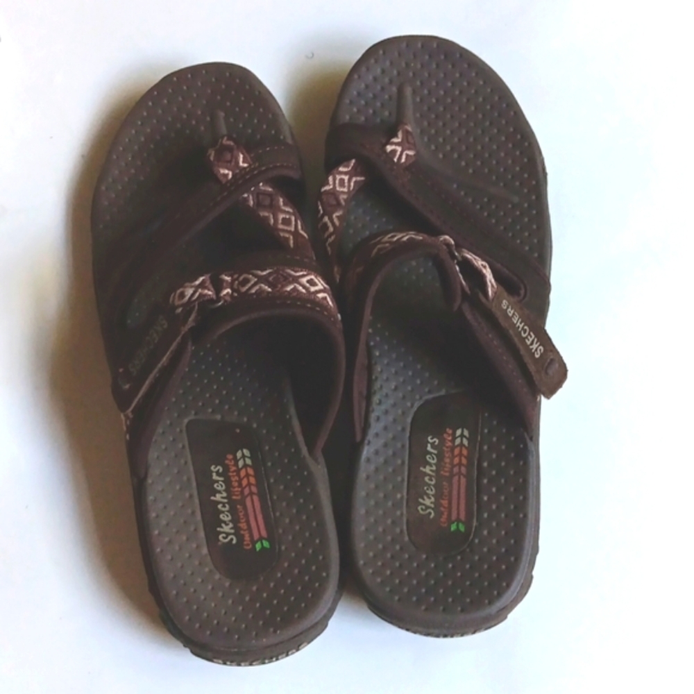 SKECHERS BROWN SANDALS SIZE 9 - Picture 4 of 4